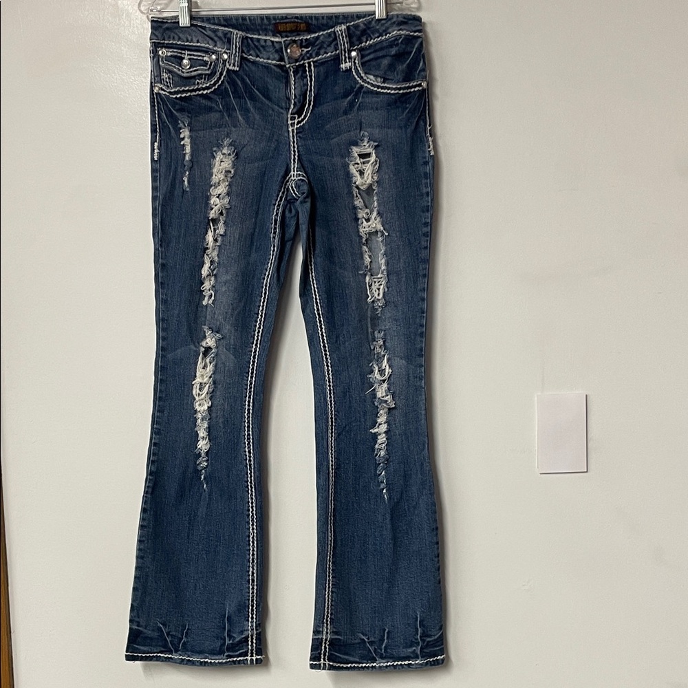 ZD Stylish Blue Distressed Jeans size 11 Juniors